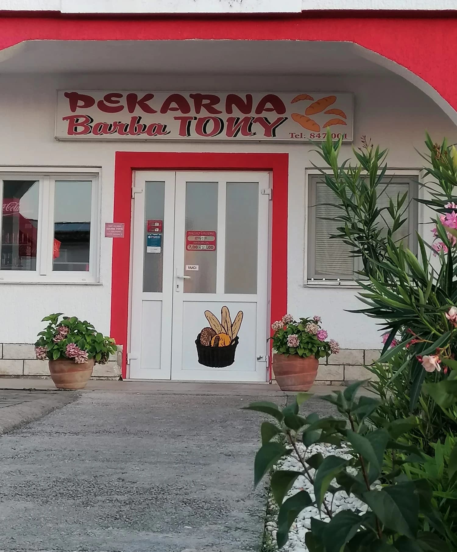 Bakery across the street