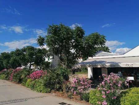 Main promenade with restaurants